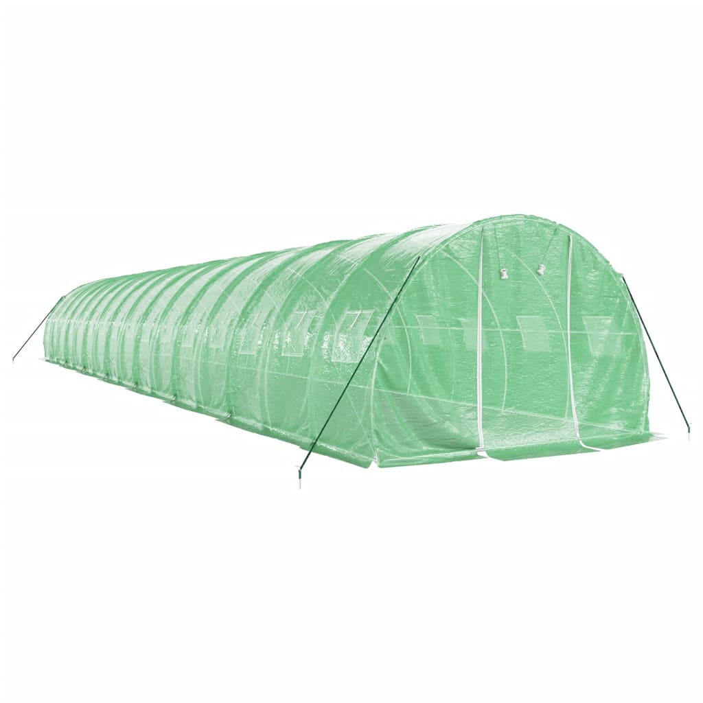 vidaXL Serra con Telaio in Acciaio Verde 48 m² 16x3x2 m