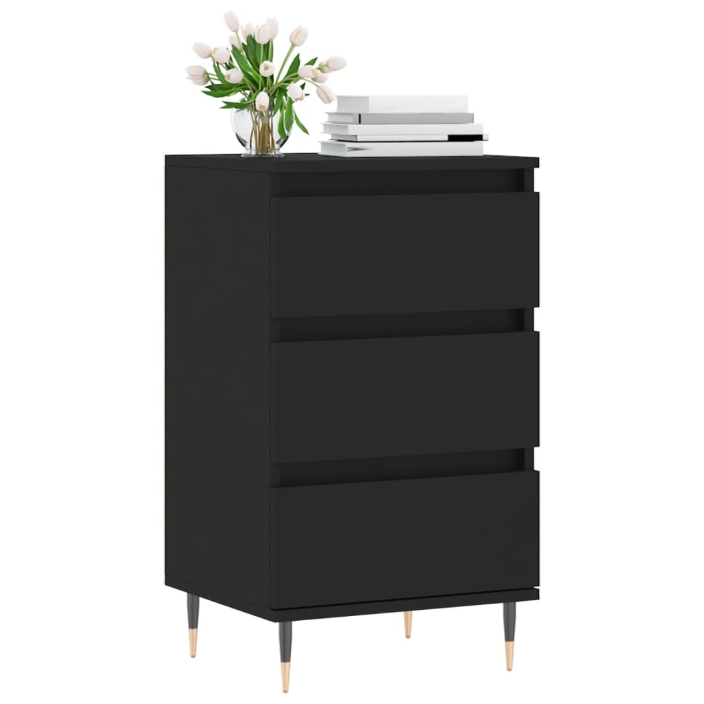 vidaXL Credenza Nera 40x35x70 cm in Legno Multistrato