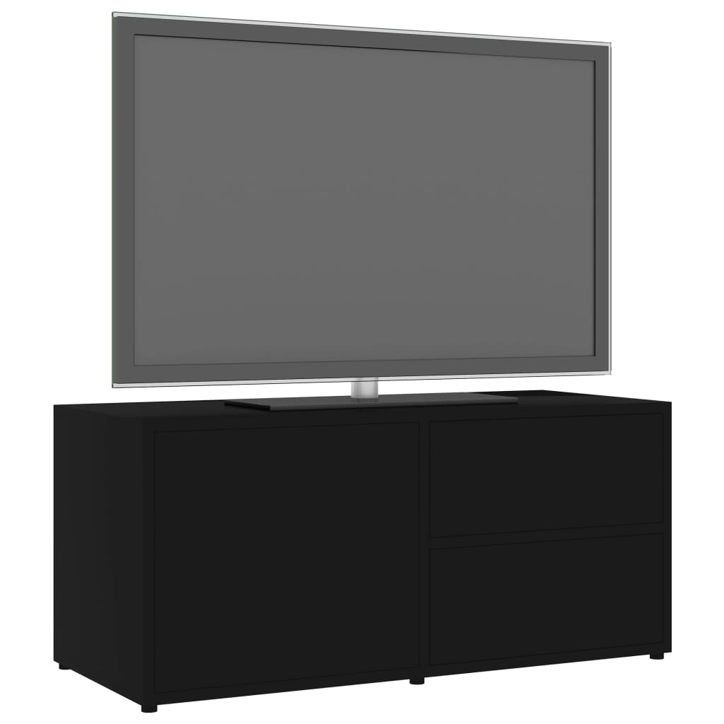 vidaXL Mobile Porta TV Nero 80x34x36 cm in Legno Multistrato