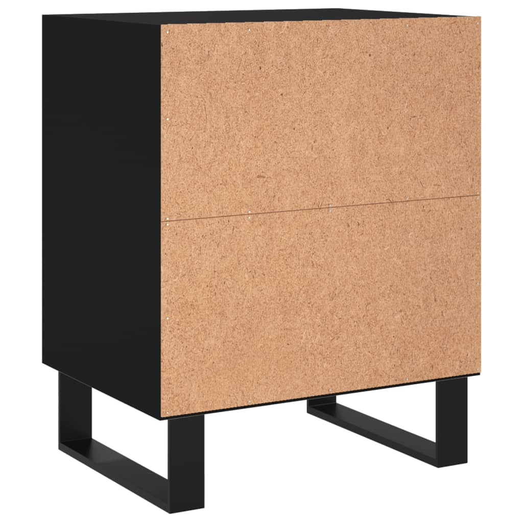 vidaXL Comodini 2 pz Neri 40x30x50 cm in Legno Multistrato