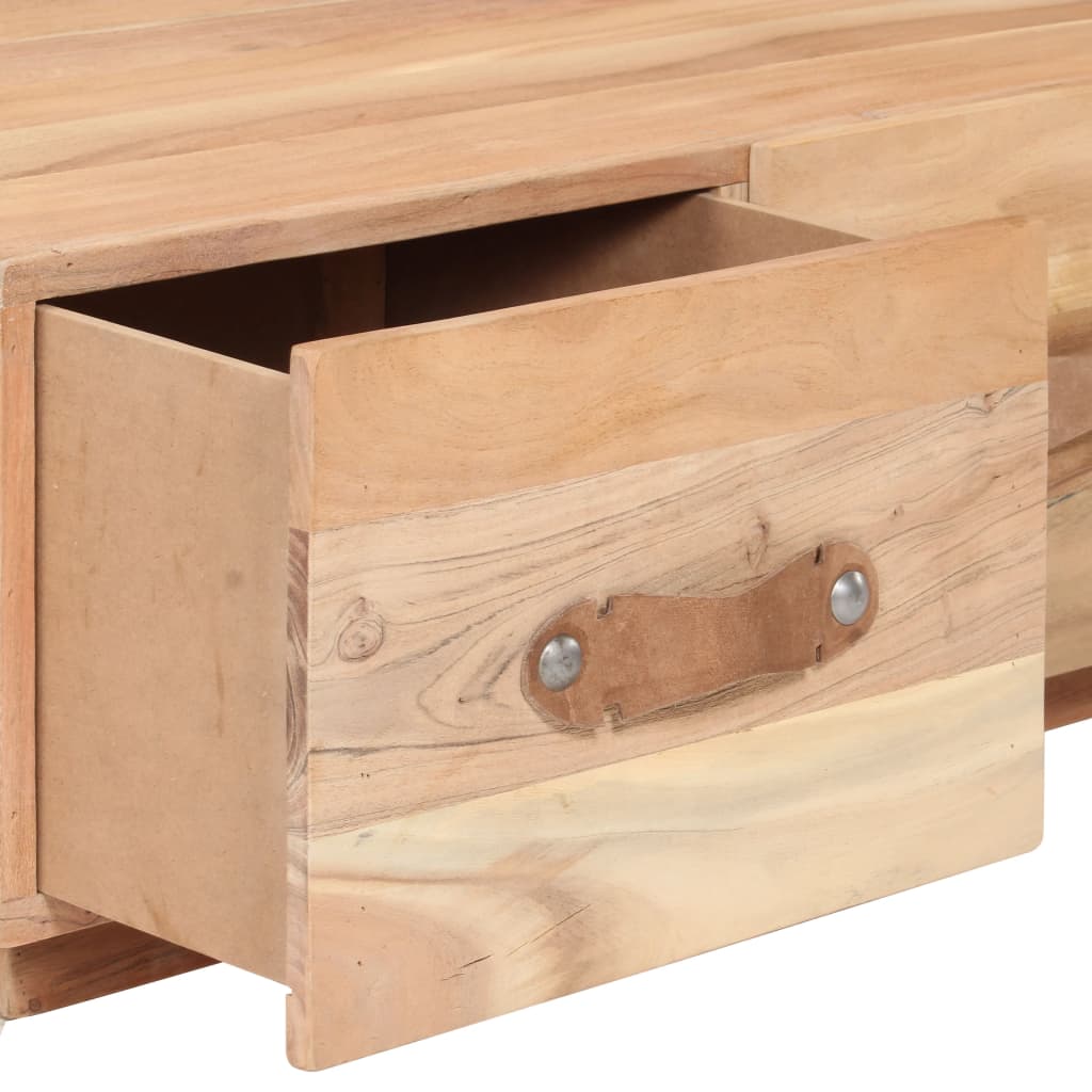 vidaXL Tavolino da Salotto 90x50x35 cm in Legno Massello di Recupero