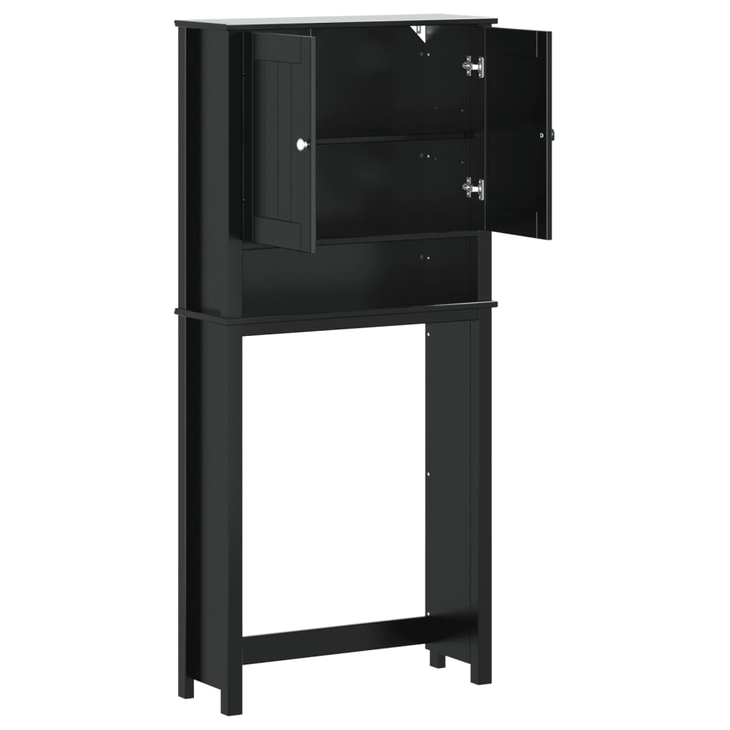 vidaXL Mobile per Lavatrice BERG Nero 76x27x164,5cm Legno Massello