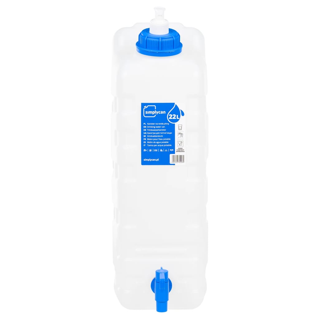 vidaXL Contenitore Acqua Rubinetto e Dispenser Sapone 20 L in Plastica