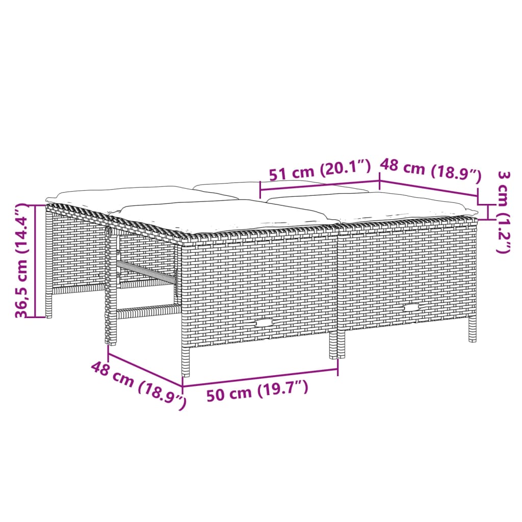 vidaXL Set Divano da Giardino 5 pz con Cuscini Grigio in Polyrattan