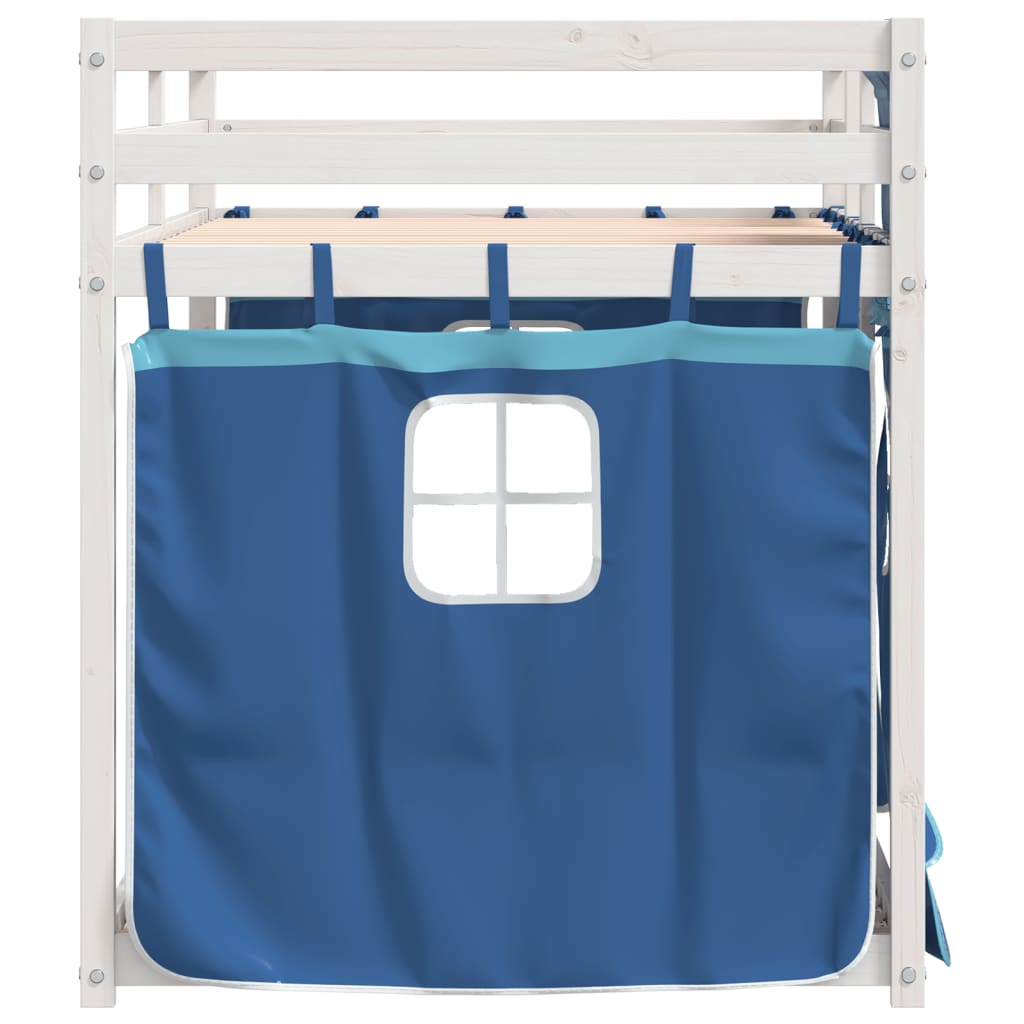 vidaXL Letto a Castello senza Materasso Blu 80x200 cm Massello Pino