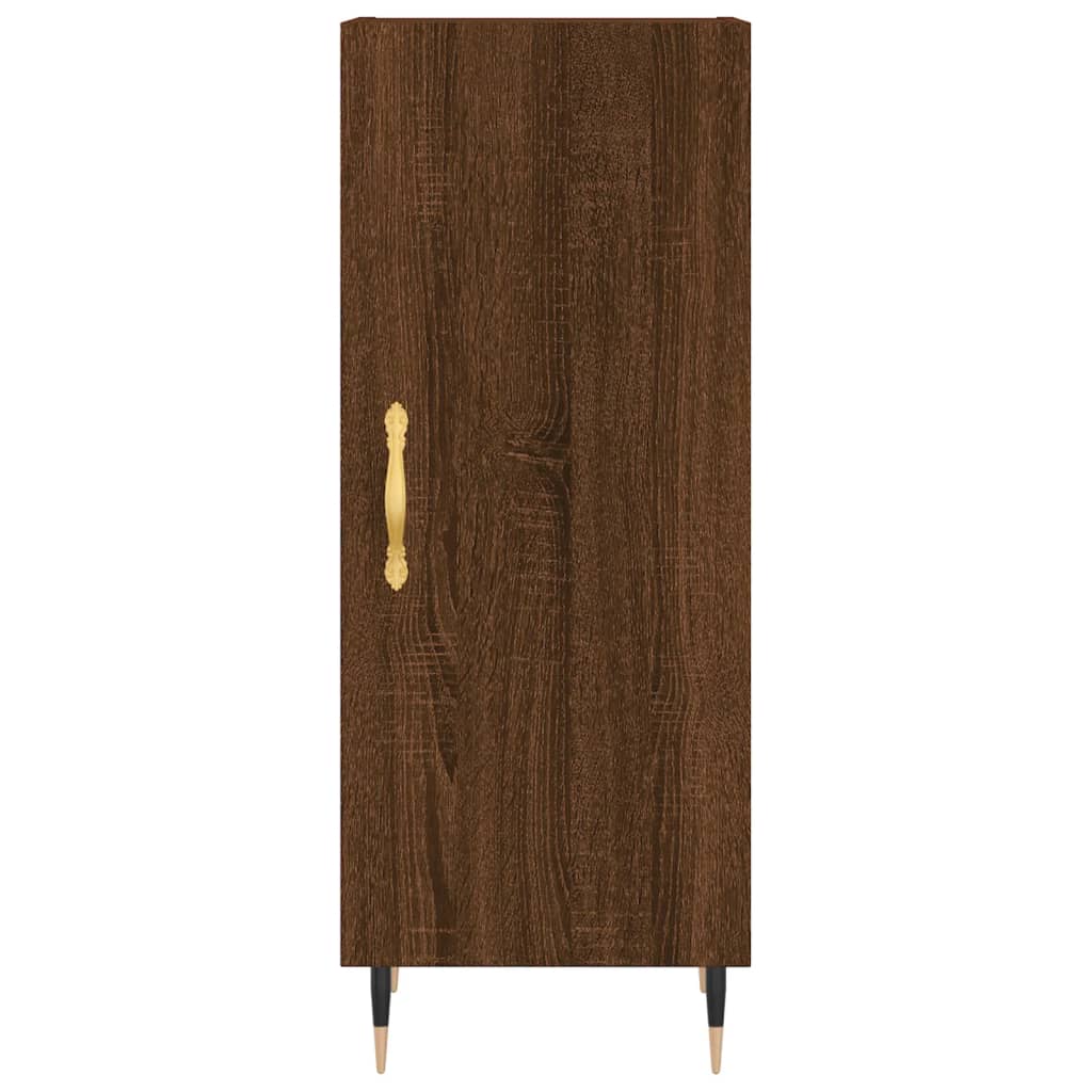 vidaXL Credenza Rovere Marrone 34,5x34x180 cm in Legno Multistrato