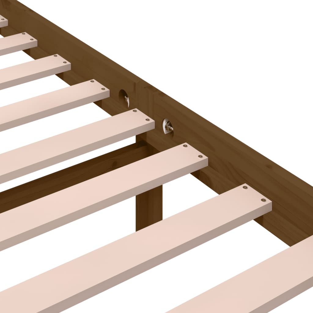 vidaXL Giroletto senza Materaso Ambra in Legno Massello 120x190 cm