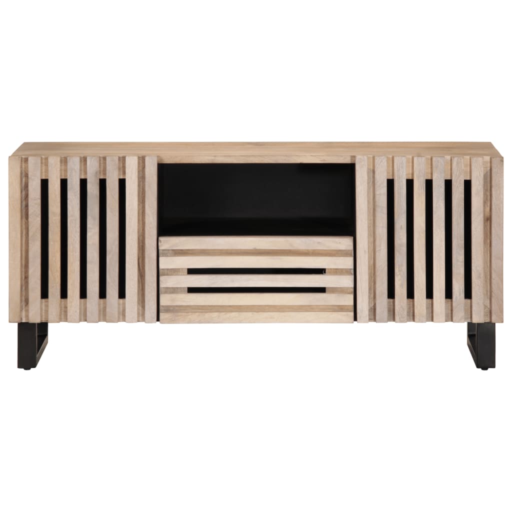 vidaXL Mobile Porta TV 100x34x46 cm in Legno Massello di Mango