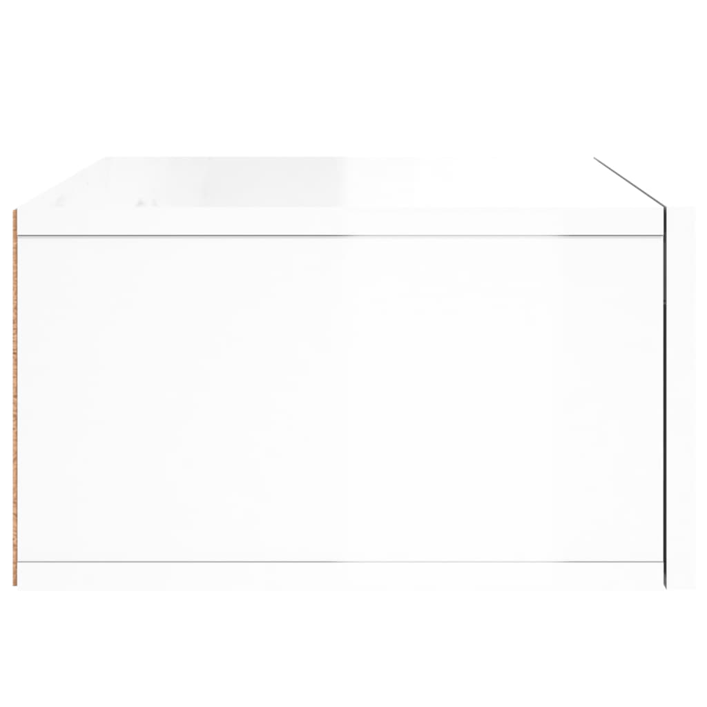 vidaXL Comodini a Muro 2 pz Bianco Lucido 35x35x20 cm