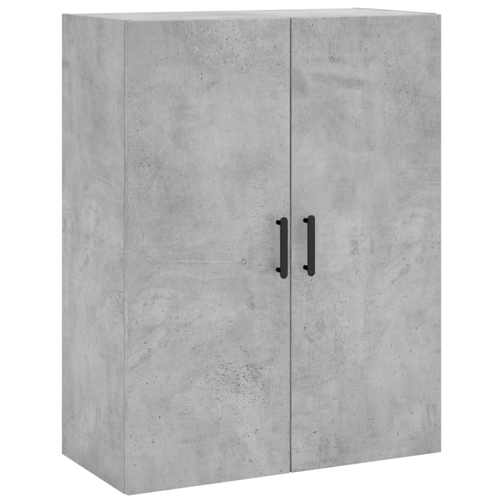 vidaXL Mobili a Parete 2 pz Grigio Cemento 69,5x34x90 cm