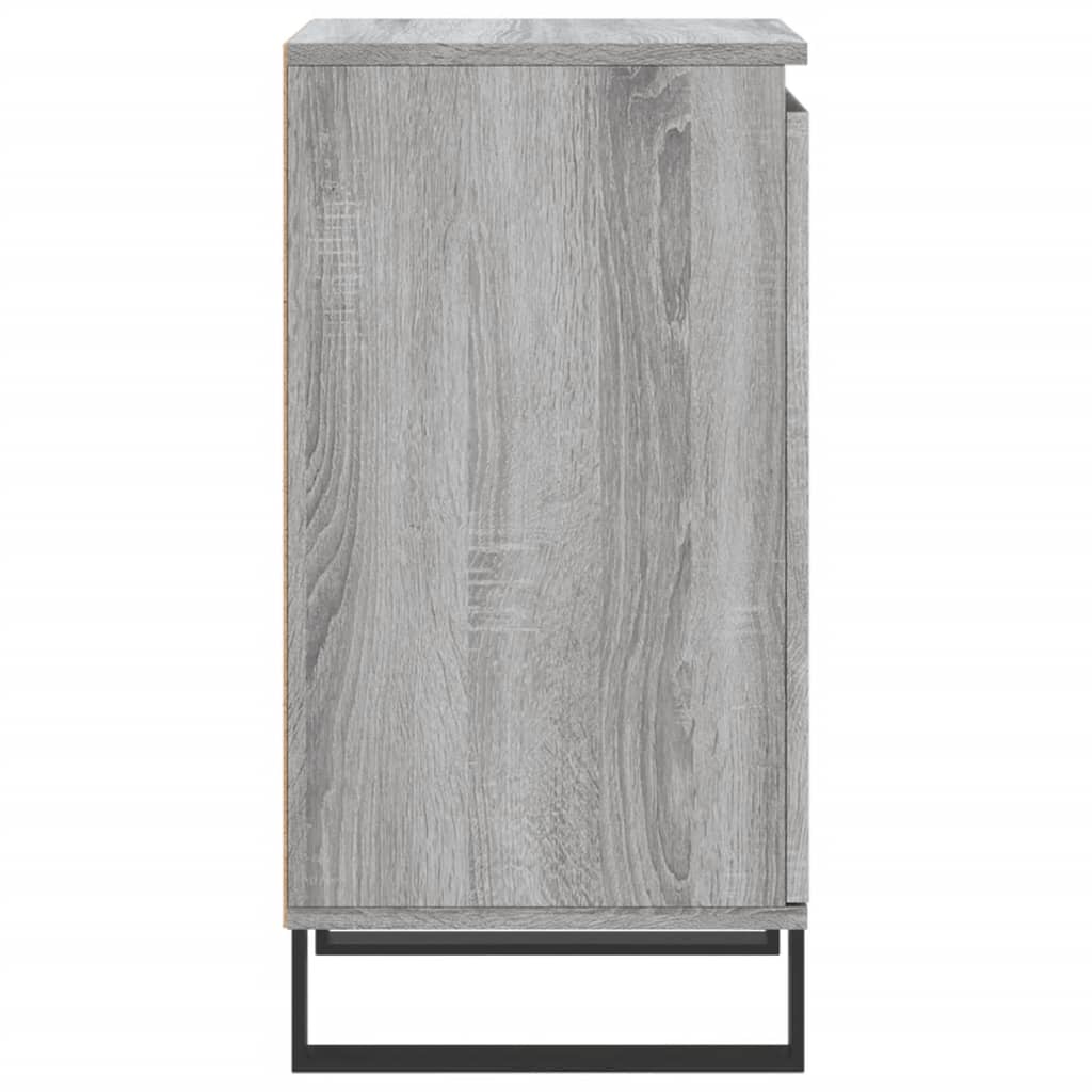 vidaXL Credenze 2 pz Grigio Sonoma 40x35x70 cm in Legno Multistrato