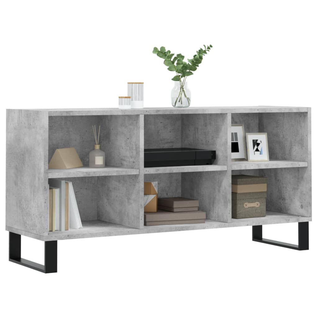 vidaXL Mobile per TV Grigio Cemento 103,5x30x50 cm Legno Multistrato