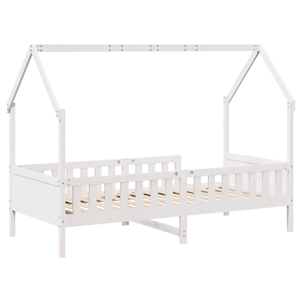 vidaXL Giroletto Casetta Bambini Bianco 80x200 cm Legno Massello Pino