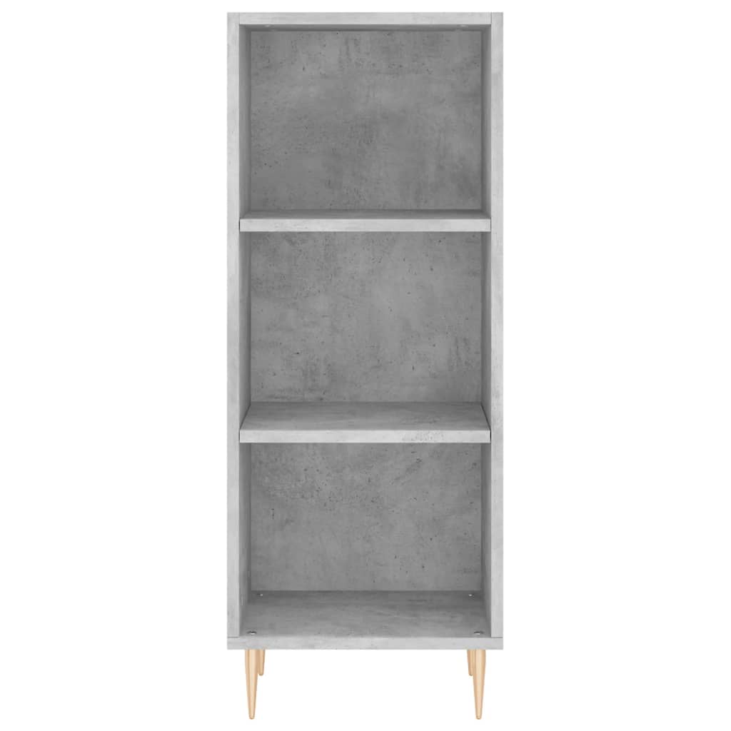 vidaXL Credenza Grigio Cemento 34,5x34x180 cm in Legno Multistrato