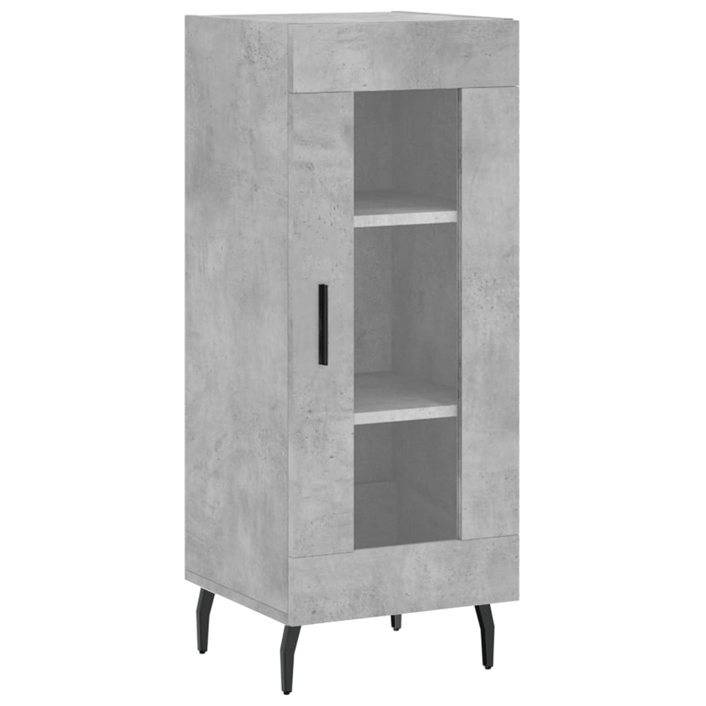 vidaXL Credenza Grigio Cemento 34,5x34x90 cm in Legno Multistrato