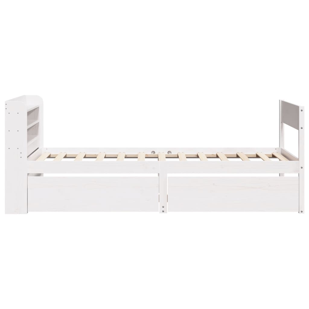 vidaXL Letto senza Materasso Bianco 90x200 cm Legno Massello di Pino