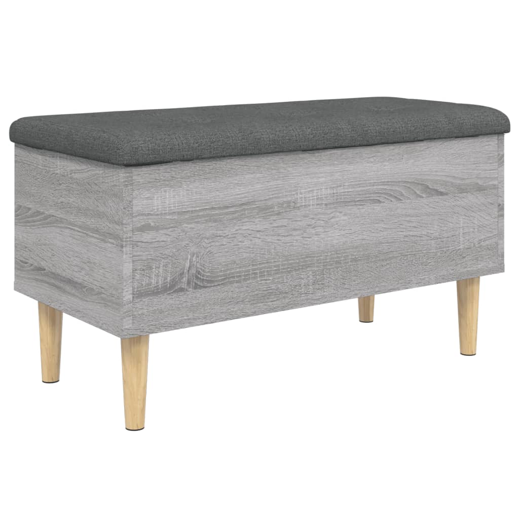 vidaXL Panca Portaoggetti Grigio Sonoma 82x42x46 cm Legno Multistrato