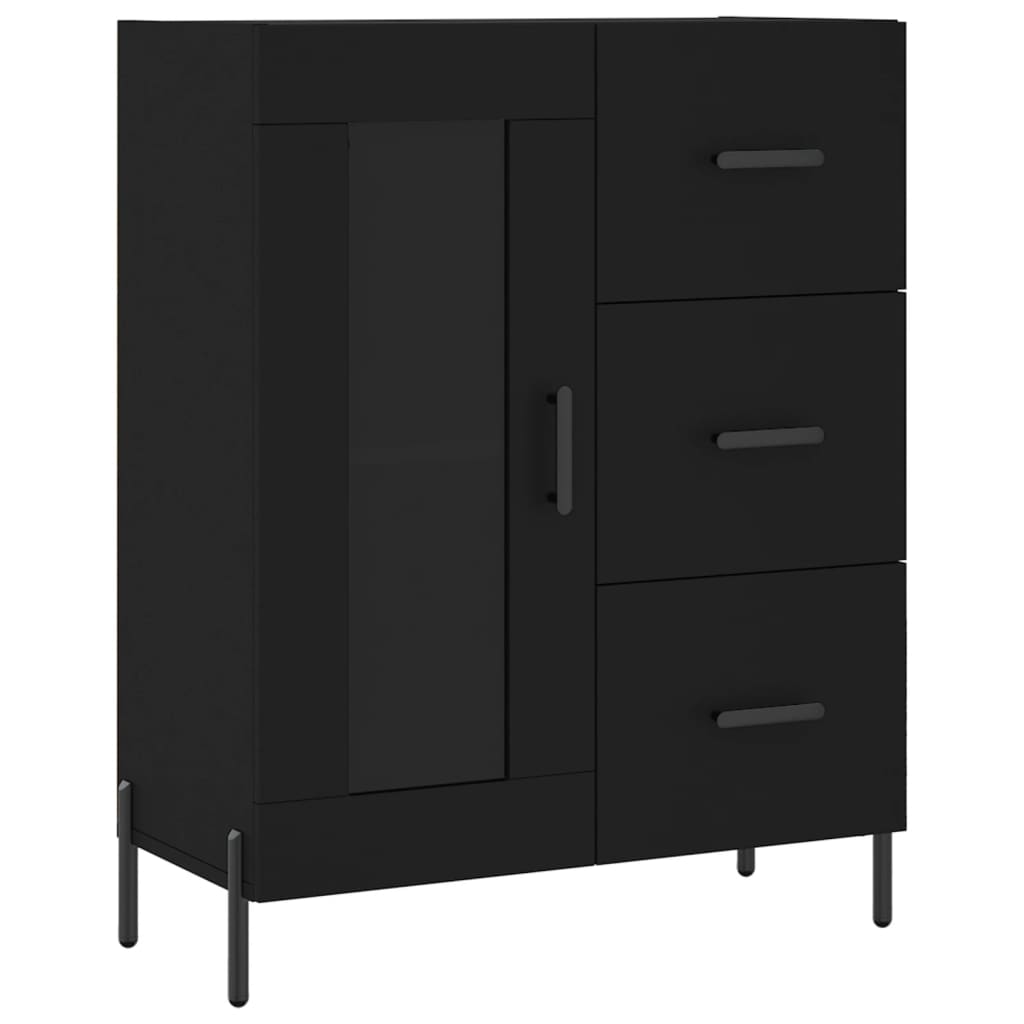 vidaXL Credenza Nera 69,5x34x90 cm in Legno Multistrato