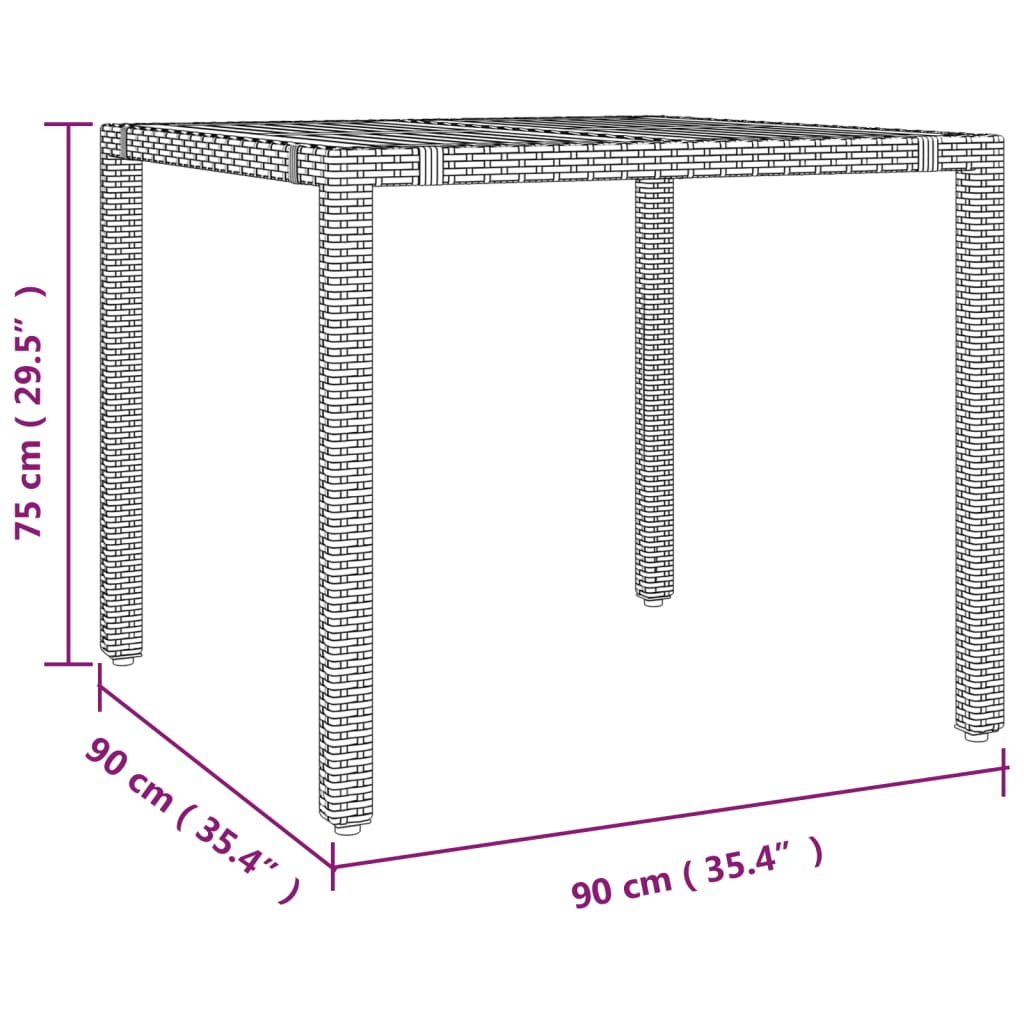 vidaXL Set da Bistrò da Giardino 3 pz con Cuscini Beige in Polyrattan