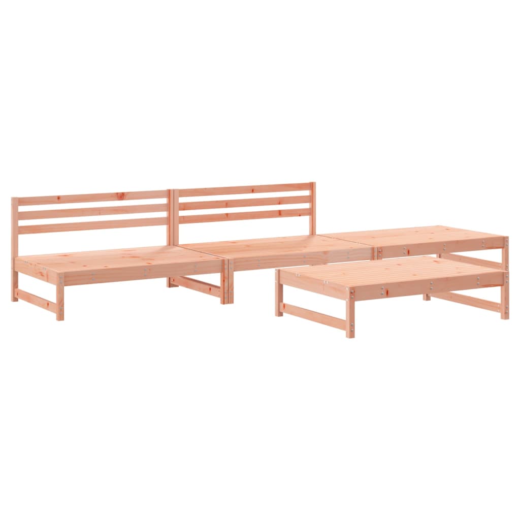 vidaXL Set Salotto da Giardino 4 pz in Legno Massello di Douglas