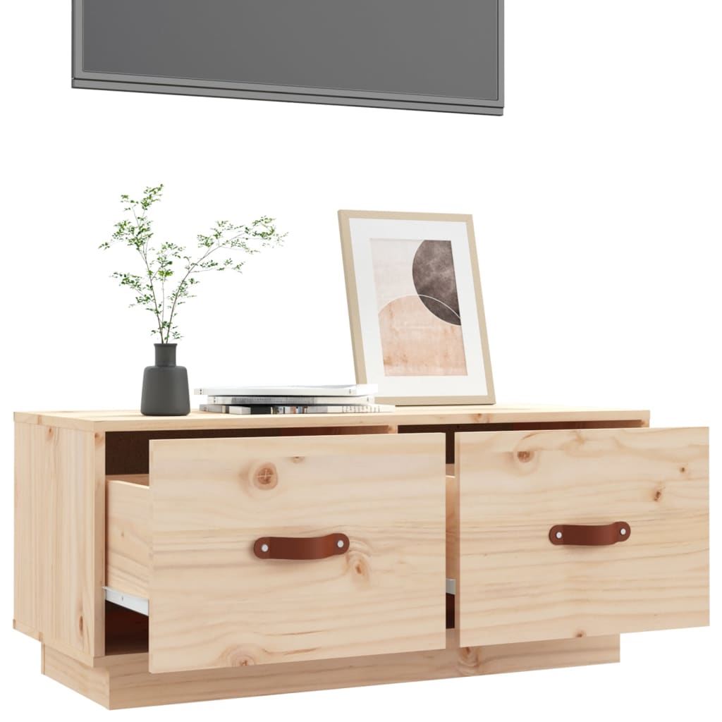 vidaXL Mobile Porta TV 80x34x35 cm in Legno Massello di Pino