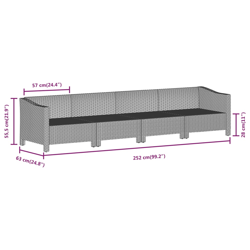 vidaXL Set Divani da Giardino 8 pz con Cuscini in Polyrattan Grigio