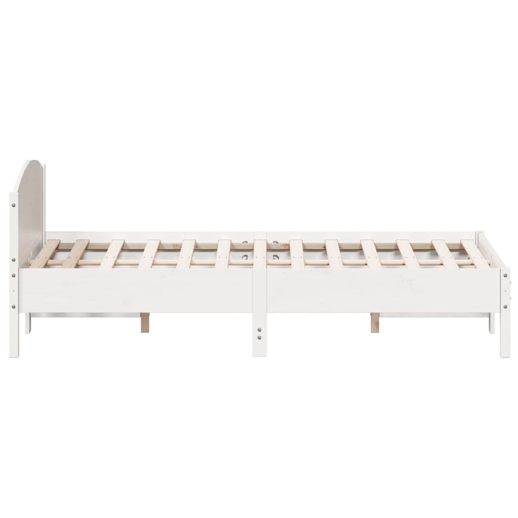 vidaXL Letto senza Materasso Bianco 140x200 cm Legno Massello di Pino