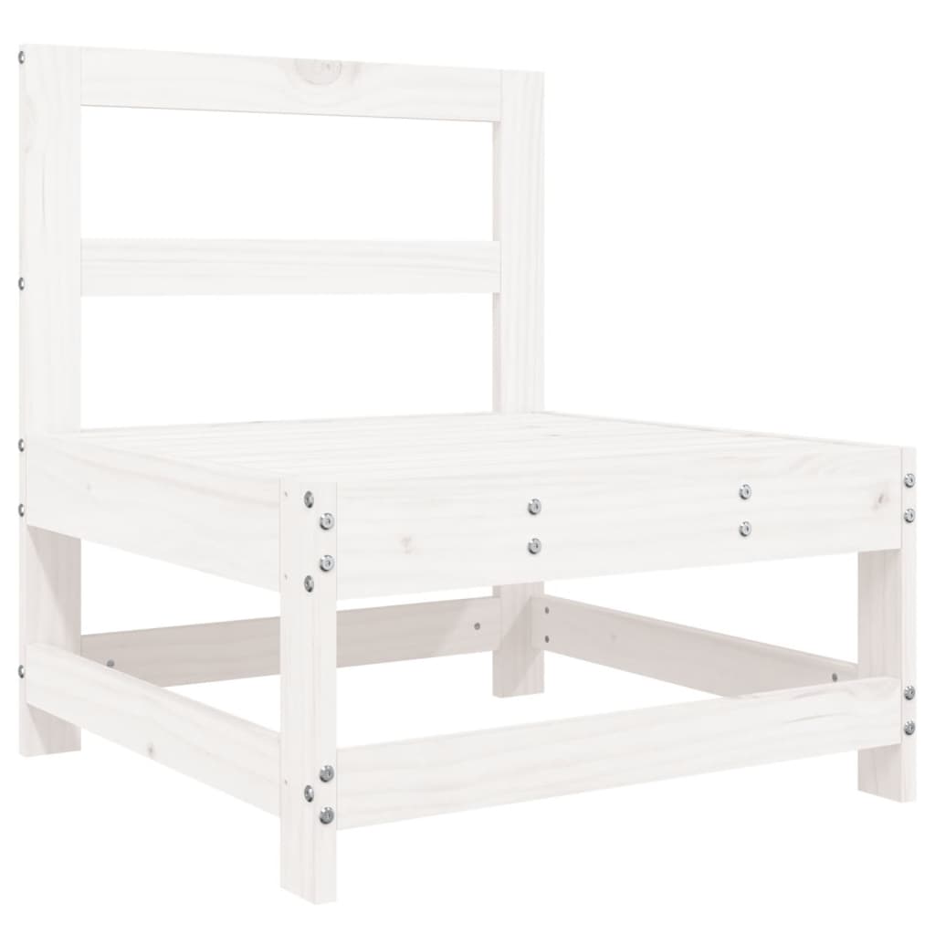 vidaXL Set Salotto da Giardino 6 pz Bianco in Legno Massello di Pino