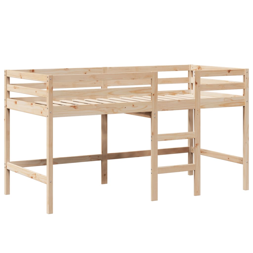 vidaXL Letto Soppalco con Scala e Tetto 80x200 cm Legno Massello Pino