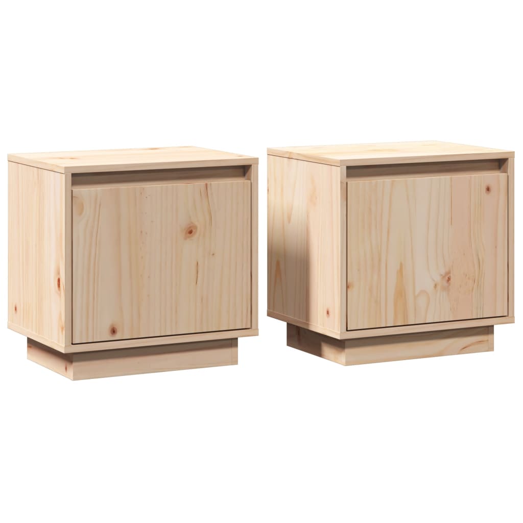 vidaXL Comodini 2 pz 40x30x40 cm in Legno Massello di Pino