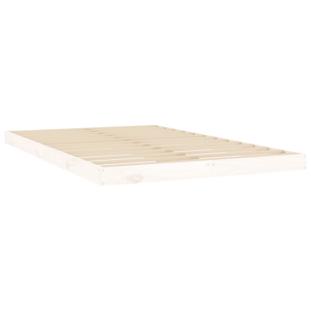 vidaXL Giroletto senza Materasso Bianco 120x200 cm Legno Massello Pino