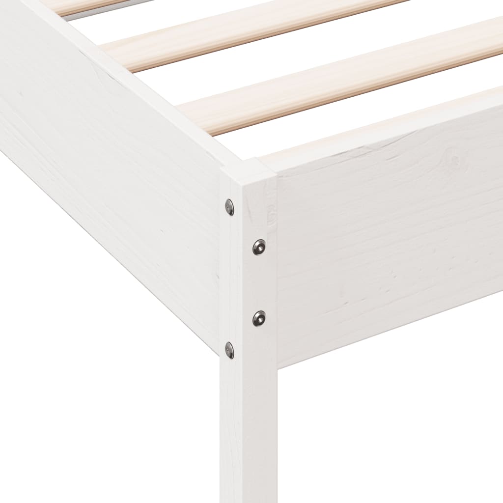 vidaXL Letto senza Materasso Bianco 90x200 cm Legno Massello di Pino