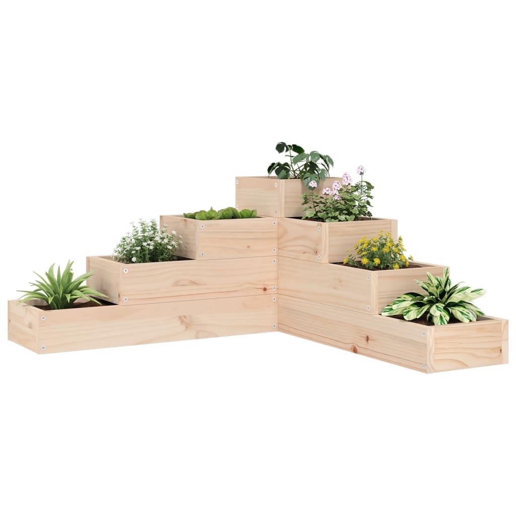 vidaXL Fioriera da Giardino 4 Ripiani 80,5x79x36cm Legno Massello Pino