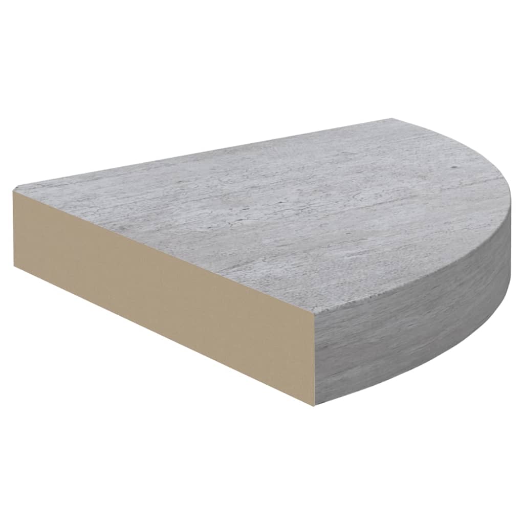 vidaXL Mensola Angolare Grigio Cemento 35x35x3,8 cm in MDF