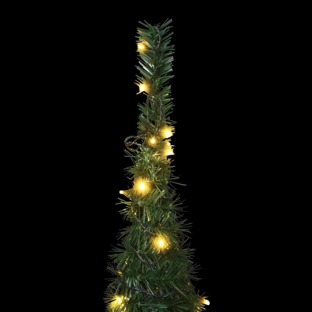 vidaXL Albero di Natale Artificiale Apribile Preilluminato Verde 180cm