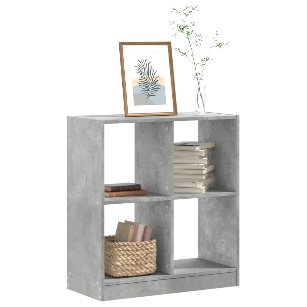 vidaXL Libreria Grigio Cemento 68,5x32x75 cm in Legno Multistrato