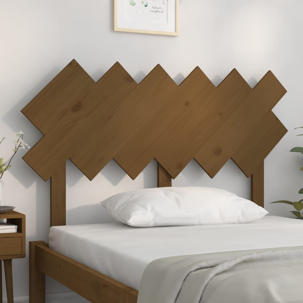 vidaXL Testiera per Letto Ambra 122,5x3x80,5 cm Legno Massello di Pino