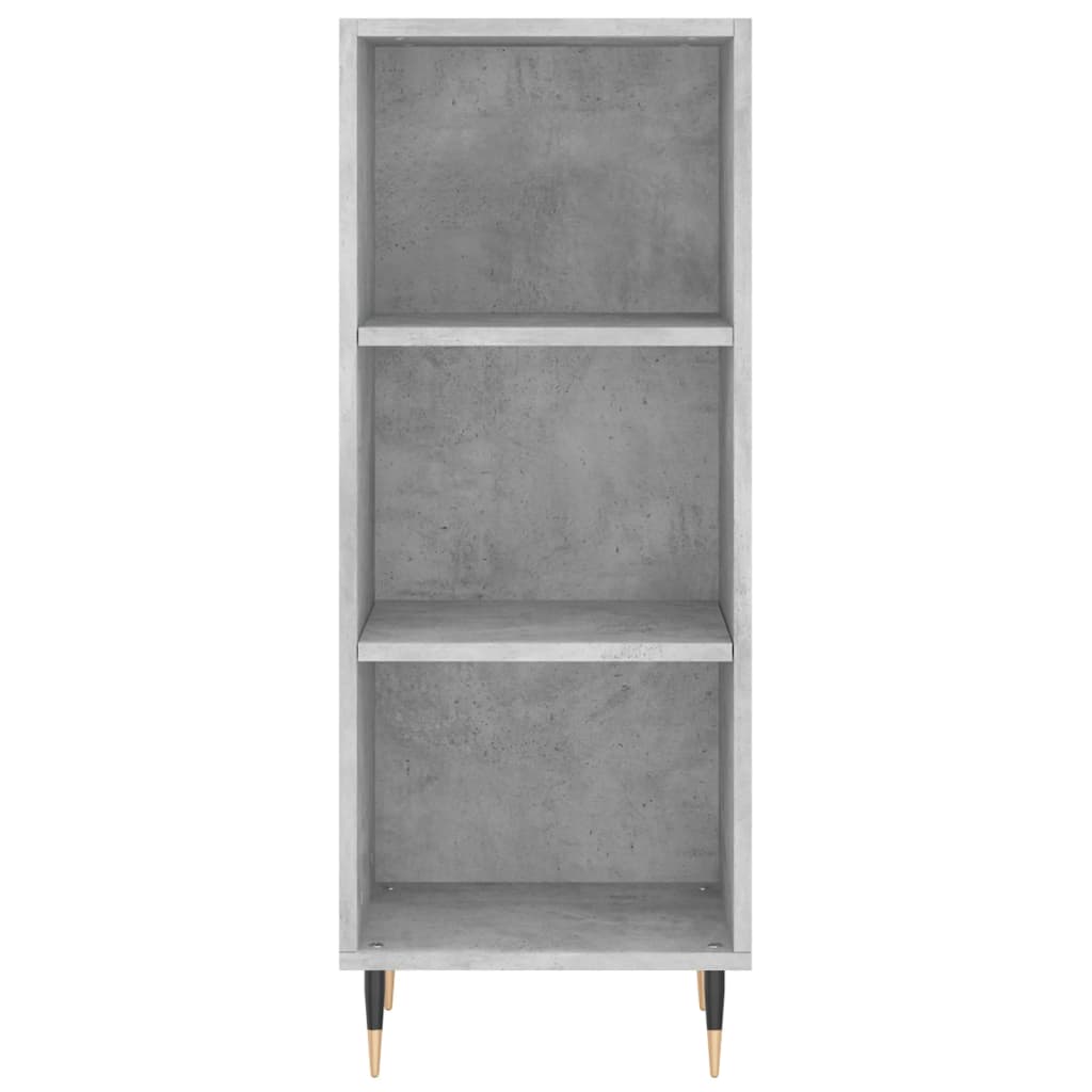 vidaXL Credenza Grigio Cemento 34,5x34x180 cm in Legno Multistrato