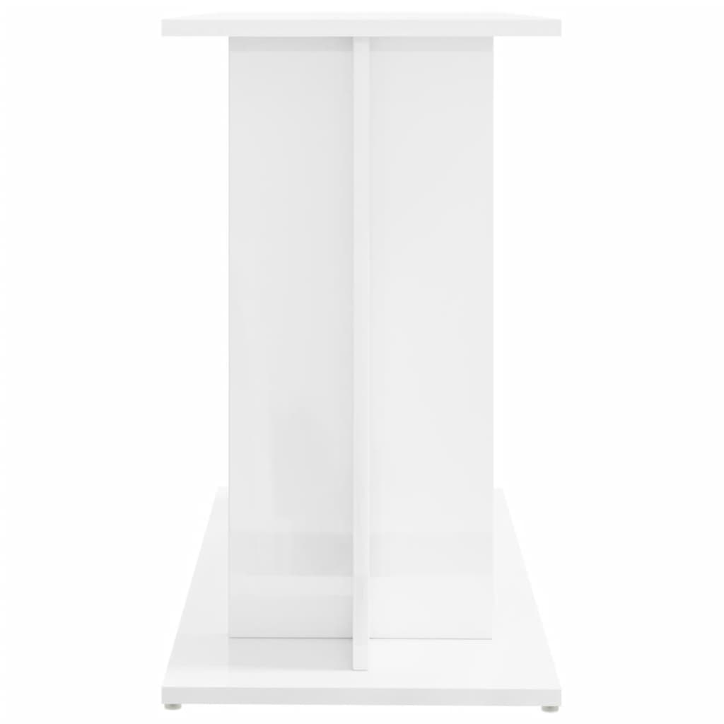 vidaXL Supporto Acquario 80x35x60cm in Legno Multistrato Bianco Lucido