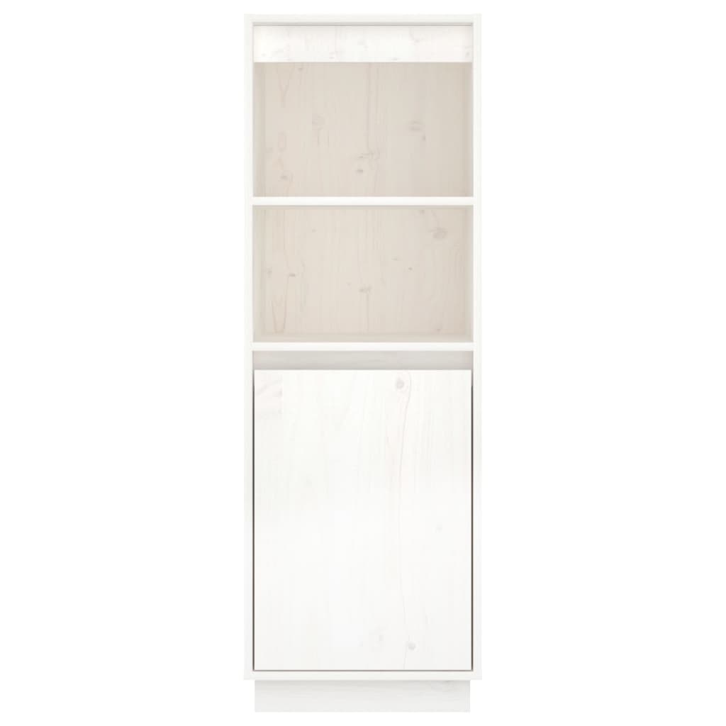 vidaXL Credenza Bianca 37x34x110 cm in Legno Massello di Pino