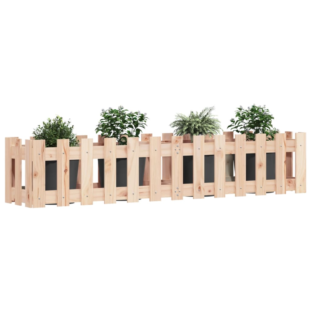 vidaXL Fioriera Rialzata Giardino a Recinzione 150x30x30 cm Legno Pino