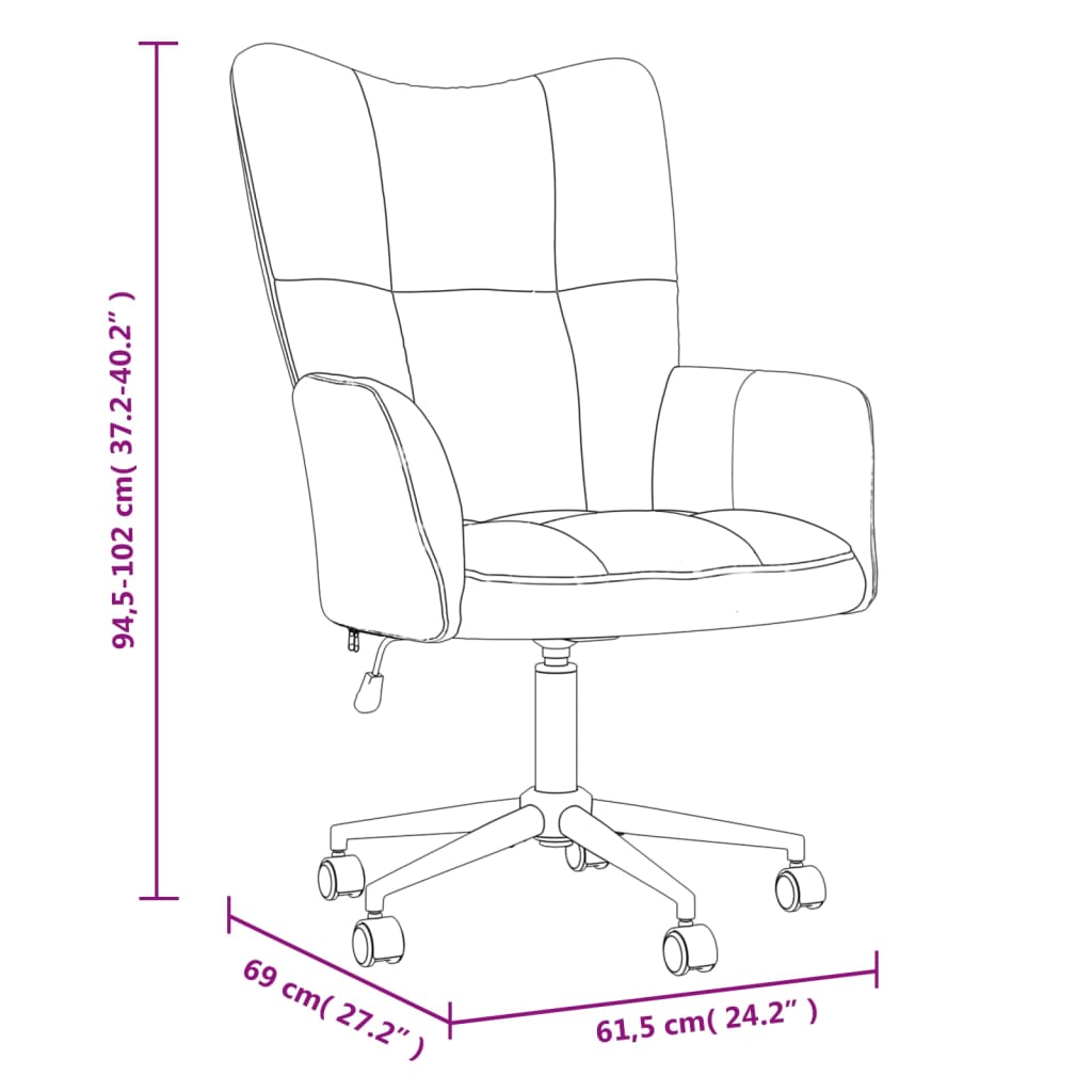 vidaXL Sedia Relax Grigio Scuro in Velluto