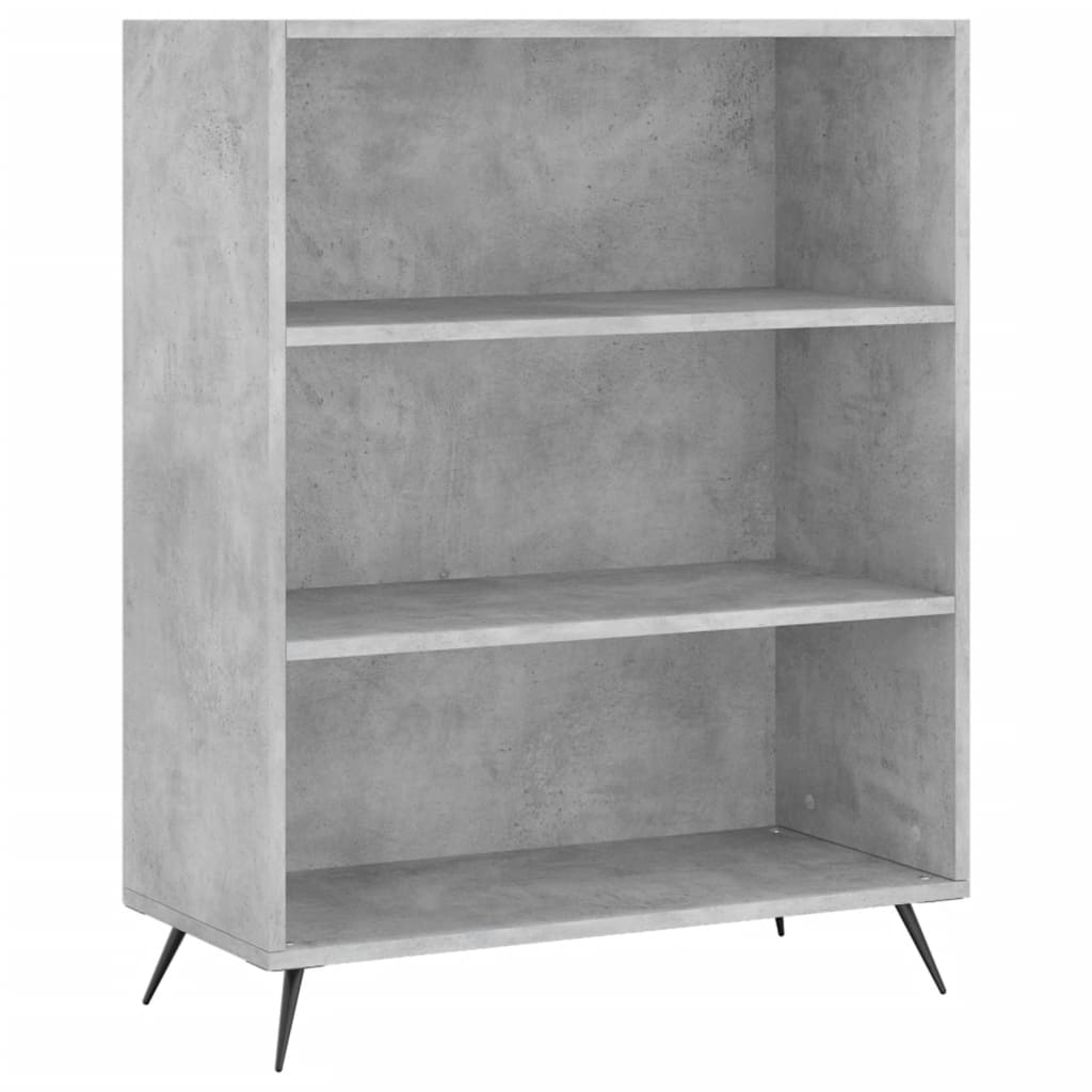 vidaXL Libreria Grigio Cemento 69,5x32,5x90 cm in Legno Multistrato