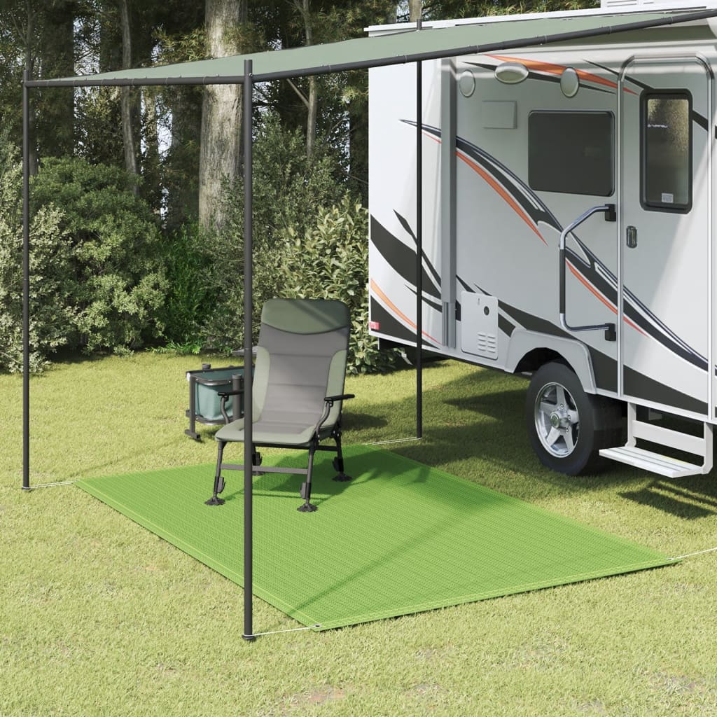 vidaXL Tappeto da Tenda Verde Chiaro 250x200 cm HDPE