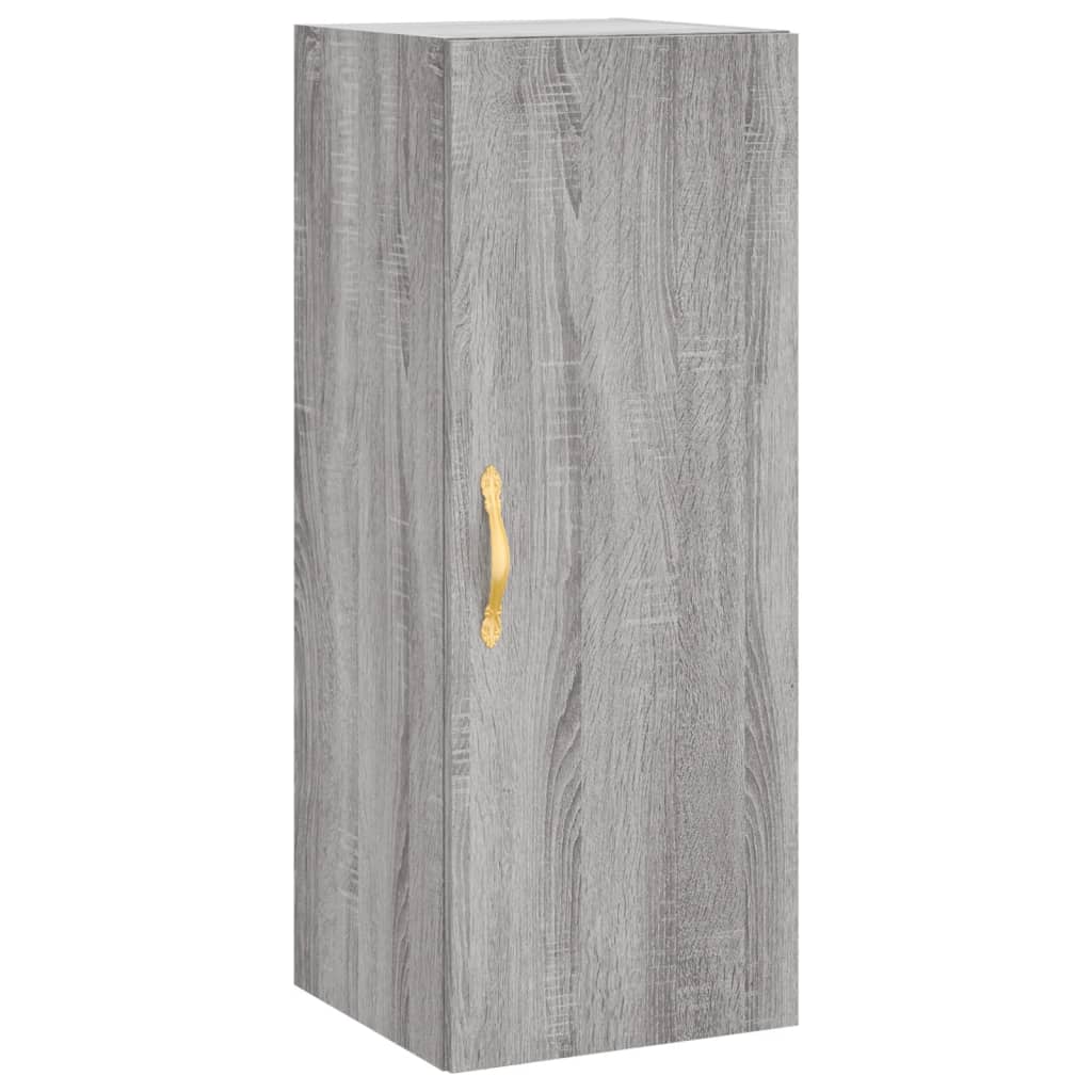 vidaXL Credenza Grigio Sonoma 34,5x34x180 cm in Legno Multistrato