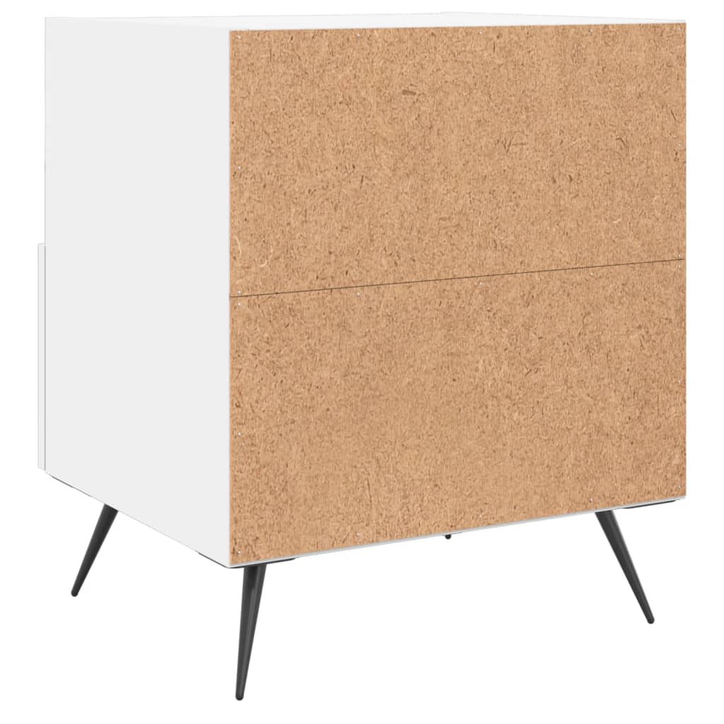 vidaXL Comodino Bianco 40x35x47,5 cm in Legno Multistrato