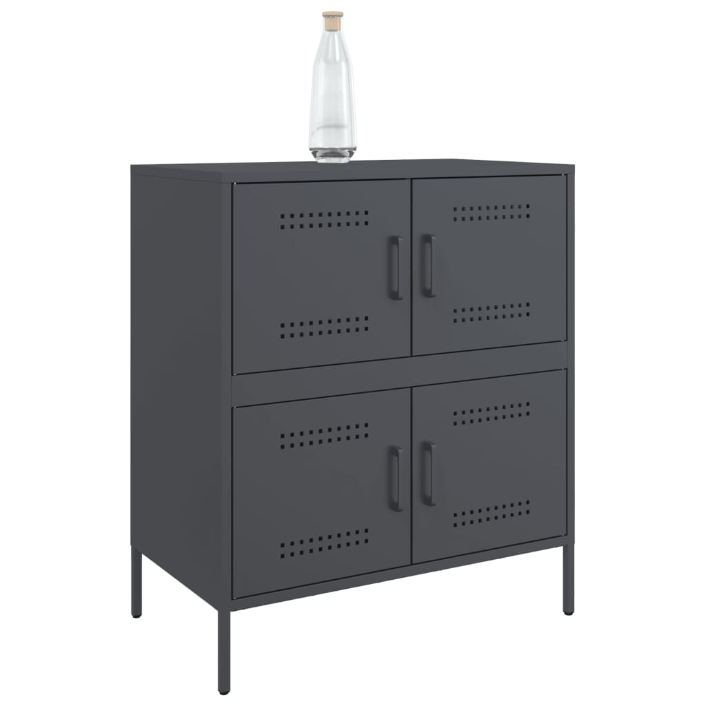 vidaXL Credenza Antracite 68x39x79 cm in Acciaio