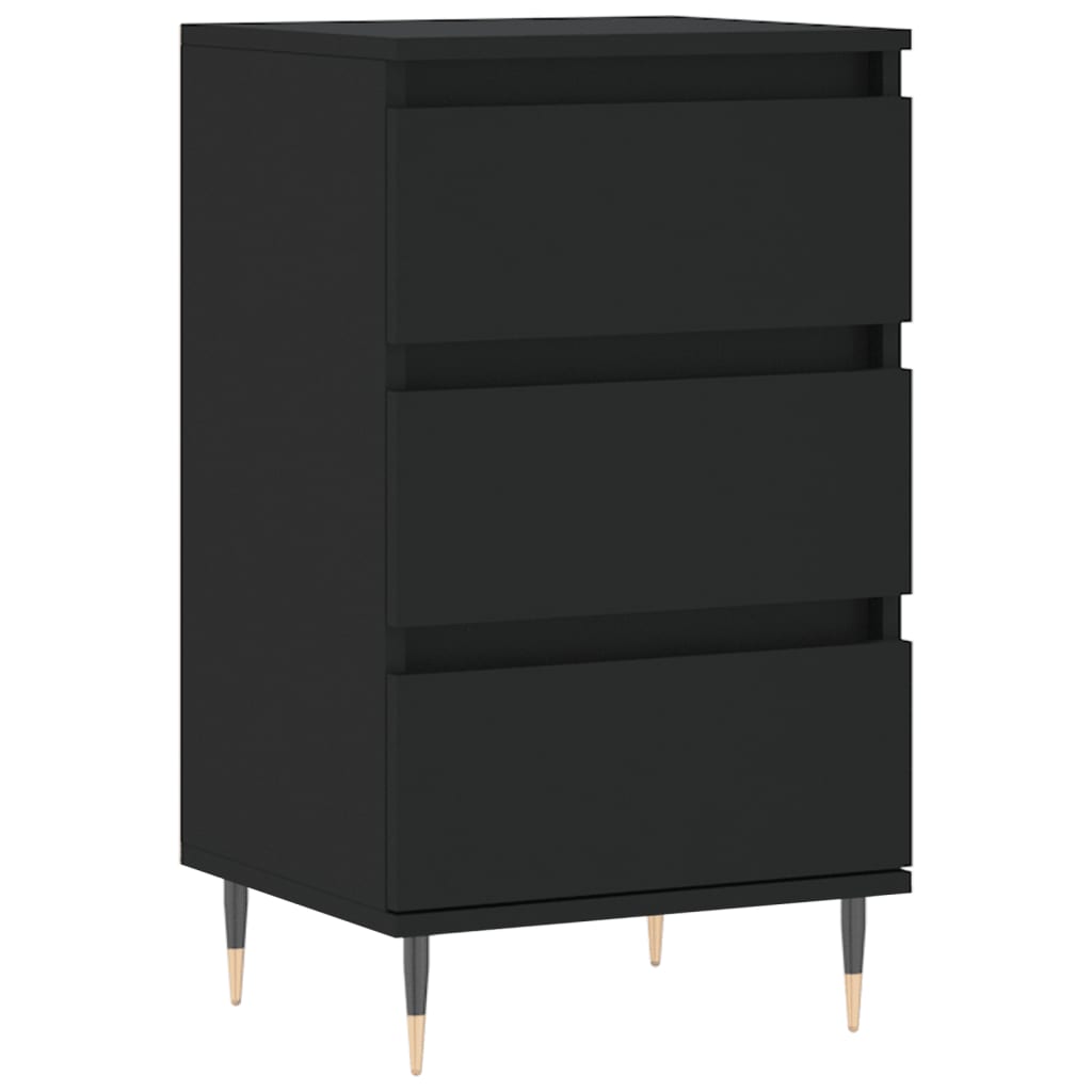 vidaXL Credenza Nera 40x35x70 cm in Legno Multistrato