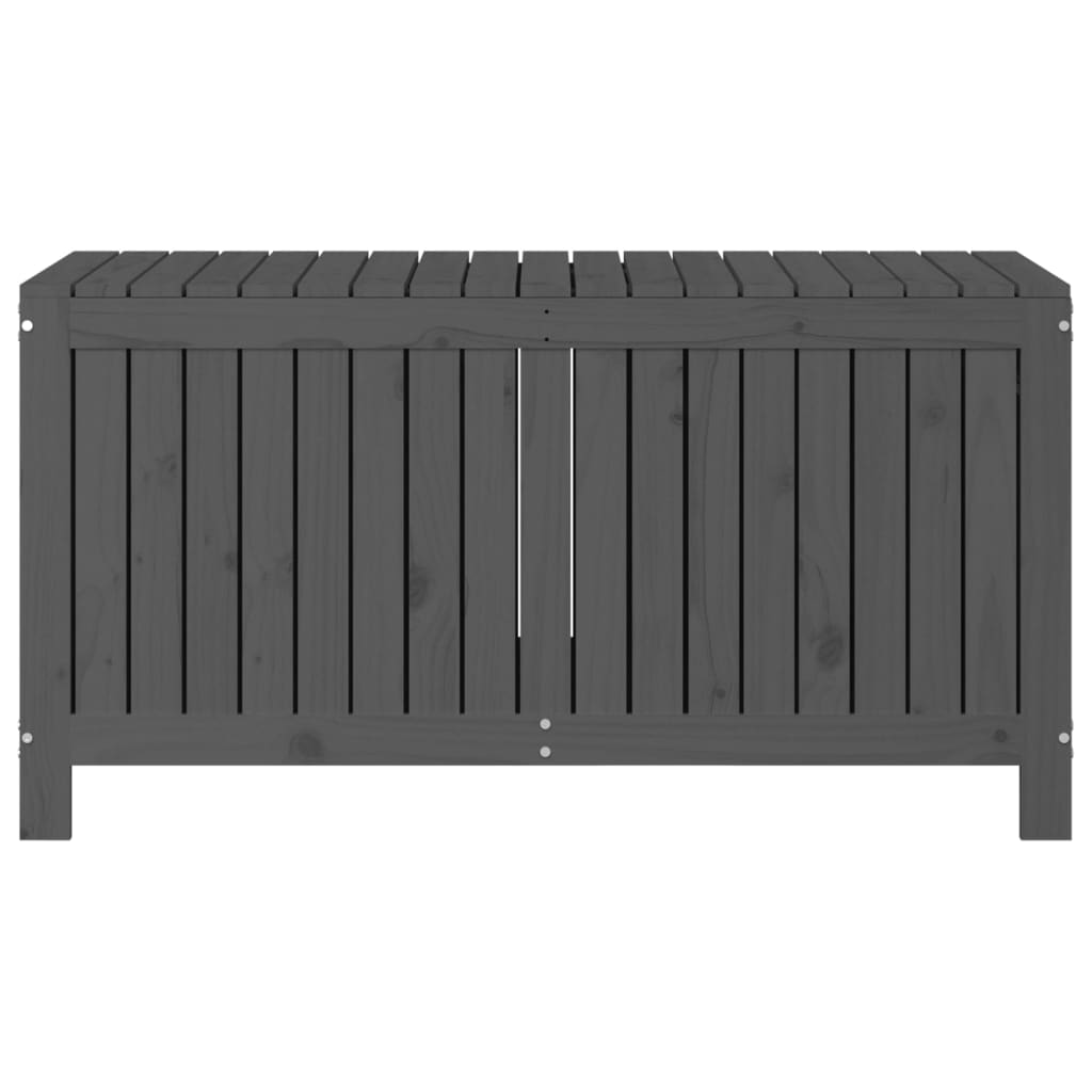 vidaXL Contenitore da Giardino Grigio 121x55x64 cm Legno Massello Pino