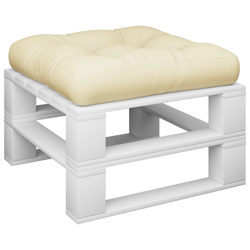 vidaXL Cuscino per Pallet Crema 50x50x12 cm in Tessuto